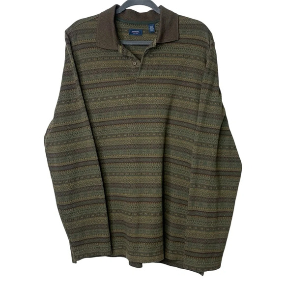 arrow Other - VINTAGE Arrow Eclectic Grandpa Core Long Sleeve Printed Shirt Size L